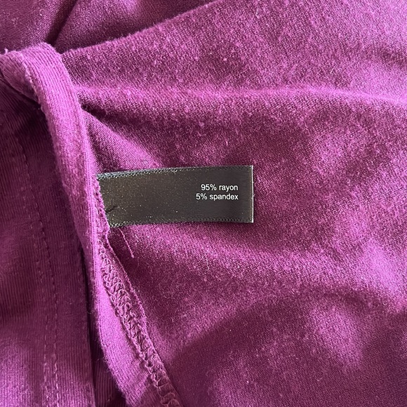 The Limited, Purple Shoulder Cut-Away, Long Top with 3/4 Sleeves, Size Small - Picture 4 of 5